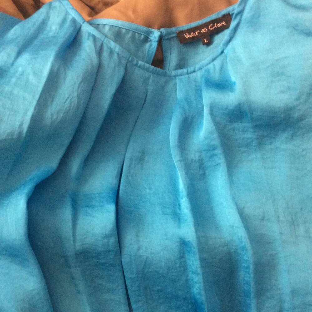 Violet and Claire Teal Blue Sleeveless Top